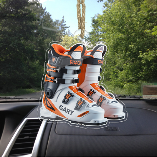 Custom Name Ski Boots Christmas Ornament Acrylic Ornament Christmas Gift