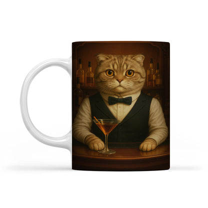 Personalized Cat Portrait Bartender Mug