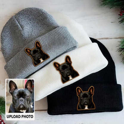 Custom Dog  Beanie Hat – Personalized Pet Winter Knit Hat, Cute Animal Lover Gift Idea TH99B19