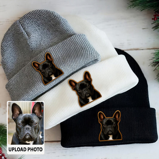 Custom Dog  Beanie Hat – Personalized Pet Winter Knit Hat, Cute Animal Lover Gift Idea TH99B19