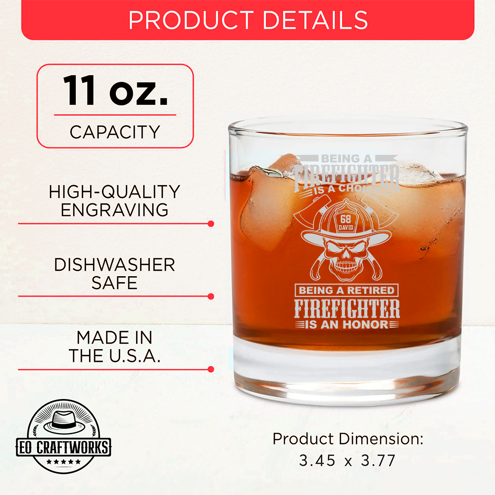Personalized Being A Firefighter Is A Choice Decanter, Gift For Fireman Decanter With Whiskey Glasses Set, First Responder Gift TNN022