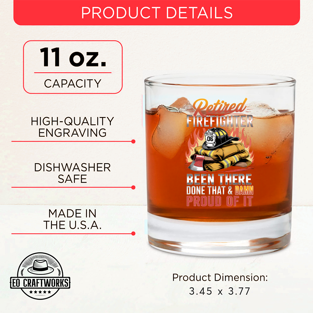 Personalized Firefighter Been There Done That And Damn Proud Of It Decanter Set, Gift For Fireman, First Responder Gift TNN030