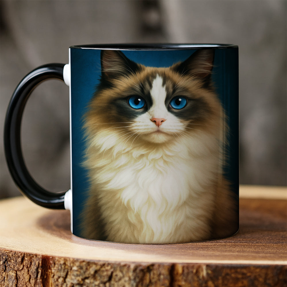 Custom Cat Deep Blue Mug