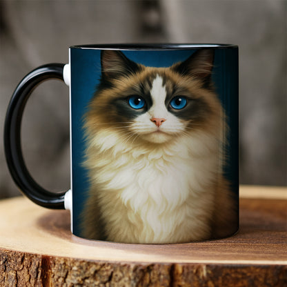 Custom Cat Deep Blue Mug