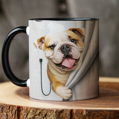 Custom Dog Photo Dog In Bathroom Mug Gift For Dog Lovers