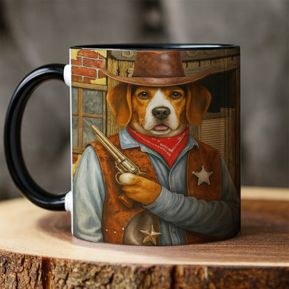 Custom Photo Dog Cowboy Mug