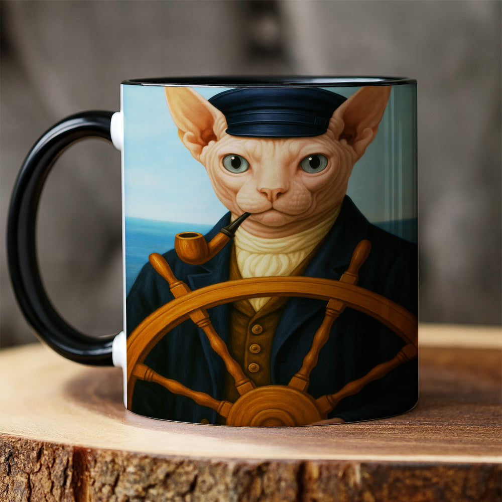 Custom Photo Sailor Cat MugGift For Cat Lovers