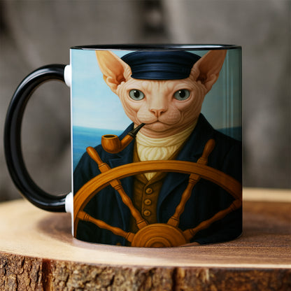 Custom Photo Sailor Cat MugGift For Cat Lovers