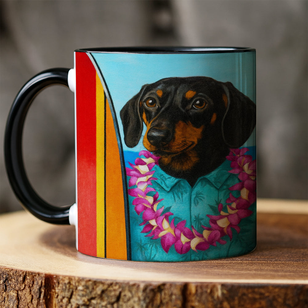 Custom Photo Surfer Dog Mug Gift For Dog Lovers