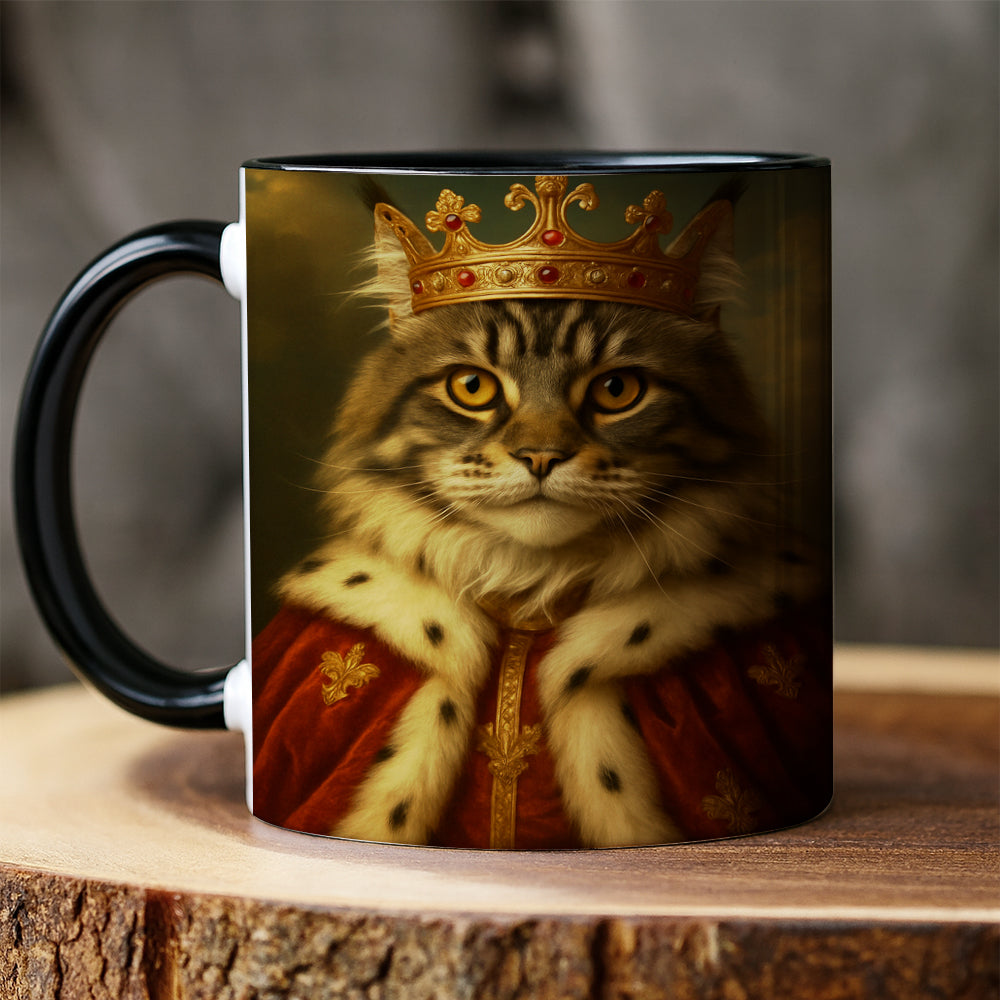 Custom Photo Cat Royal Mug Pet King Portrait