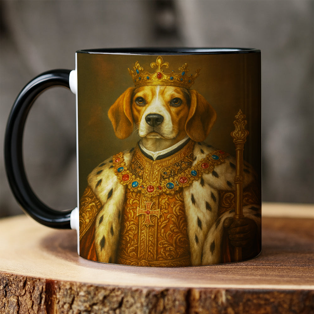 Custom Photo Dog King Royal Mug _ Gift For Dog Lovers