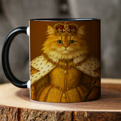 Custom Photo Crowned Queen Cat MugGift For Cat Lovers