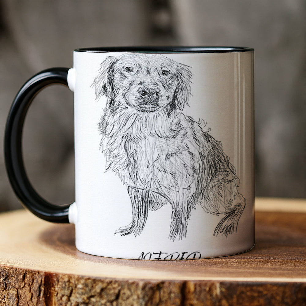 Custom Photo Dog Pencil Art
