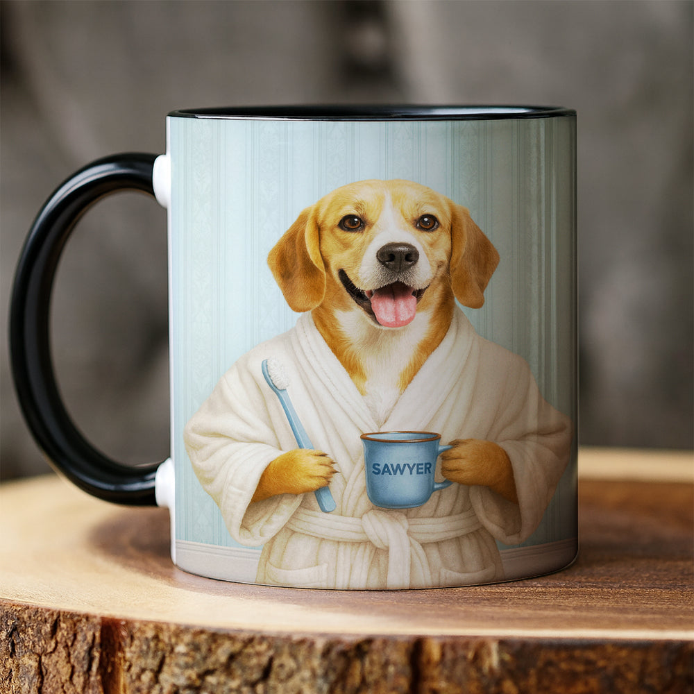 Custom Photo Dog Bathroom Mug Dog Gifts Lovers