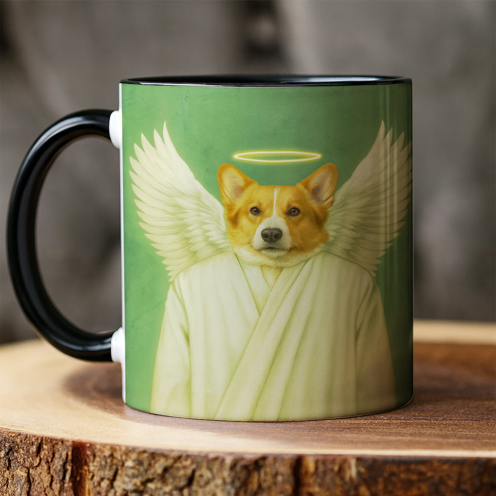 Custom Photo Angel Dog Mug Memorial Gift For Dog