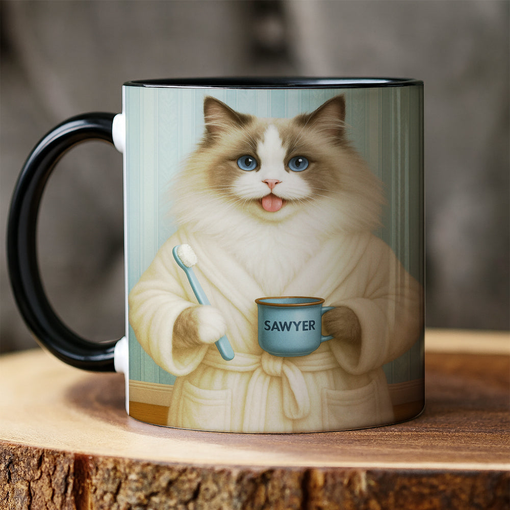 Custom Photo Cat Bathroom Mug Cat Gifts Lovers