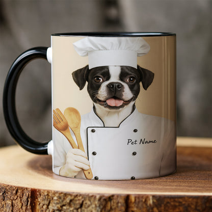 Custom Dog Chef Potrait Mug Gift For Dog Lovers
