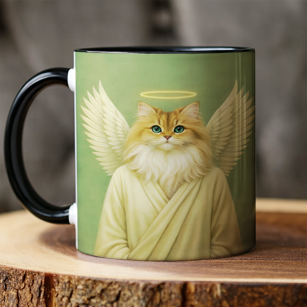 Custom Photo Angel Cat  MugMemorial Gift For Cat Lover