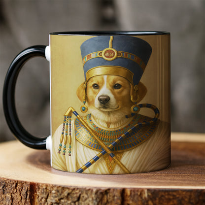 Custom Photo Egyptian Queen Dog Mug Gift For Dog Lover
