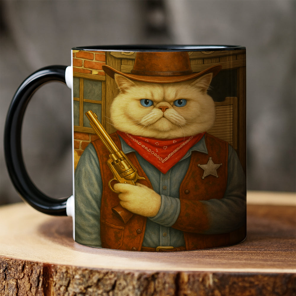 Custom Photo Cat Cowboy Mug