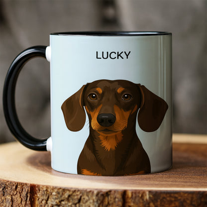 Custom Photo Minimalist Classic Dog Mug Gift For Dog Lovers