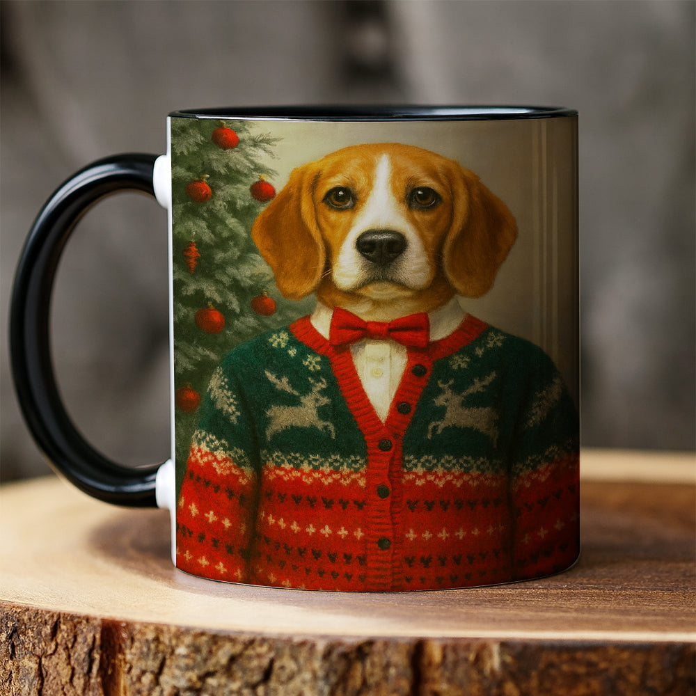 Custom Photo Christmas Dog Mug Gift For Dog Lovers