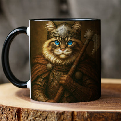 Custom Cat Photo Viking Warrior Mug _ Gift For Cat