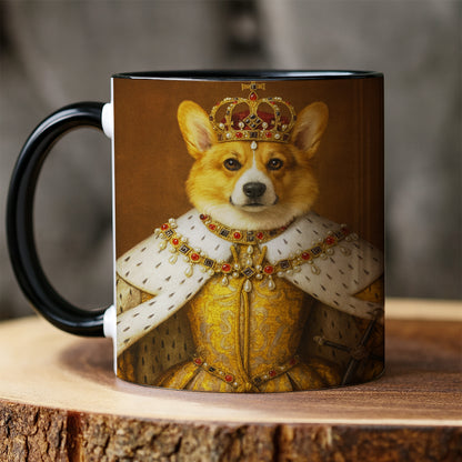 Custom Photo Crowned Queen Dog Mug Gift For Dog Lovers