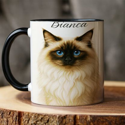 Custom Cat Portraint And With Name Mug
