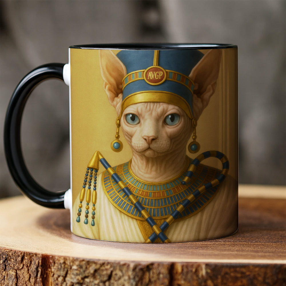 Custom Photo Egyptian Queen Cat MugGift For Cat Lover