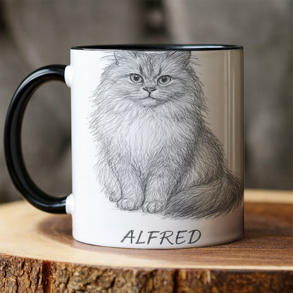 Custom Photo Cat Pencil Art