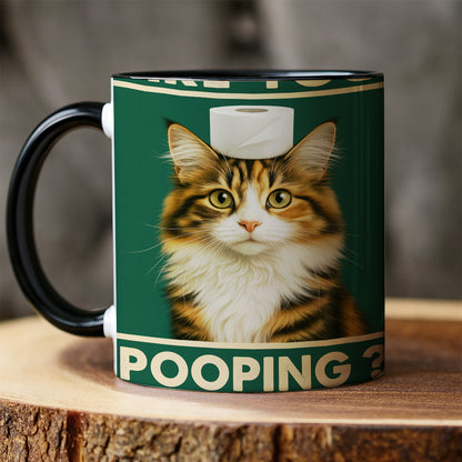 Custom Photo Funny Cat In Bathroom Mug
