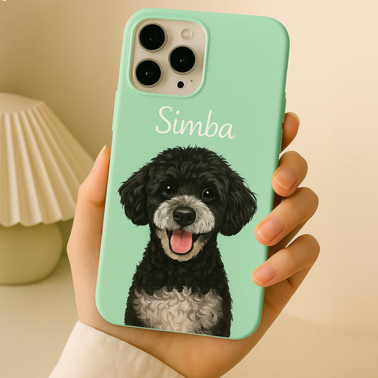 Custom Pet Face Phone Case – Personalized Dog Picture Case, Pet Lover Gift, Animal Memorial