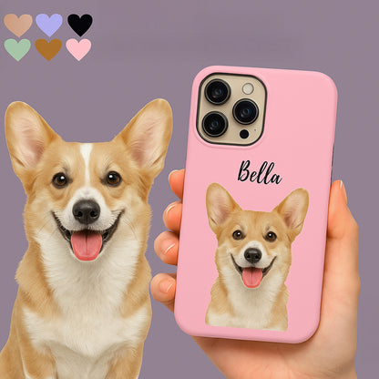 Custom Pet Photo Phone Case, Custom Dog Face Phone Case, Gift for Dog Lover, Pet Memorial, Animal Lovers