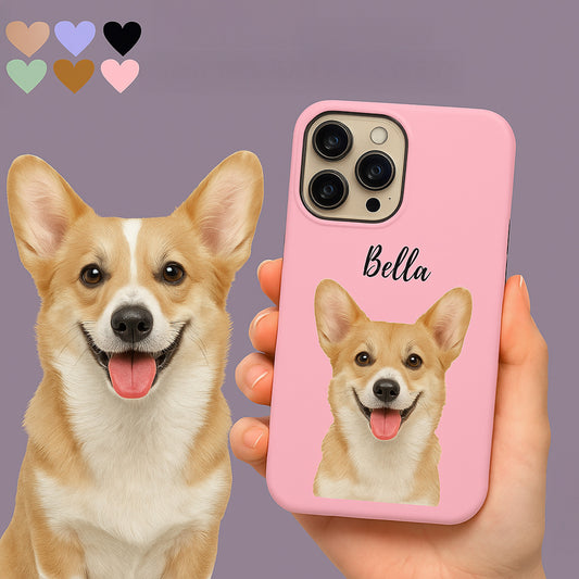 Custom Pet Photo Phone Case, Custom Dog Face Phone Case, Gift for Dog Lover, Pet Memorial, Animal Lovers