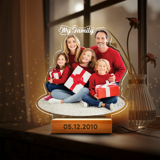 Aeluxlas Custom Photo Gifts, Family Picture Night Light, Mom Mother's Day Gifts, Personalized Photo Gift, Custom Photo Frame, Unique Family Gifts
