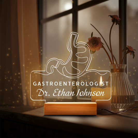 Aeluxlas Personalized Gastroenterologist Night Light,Custom Stomach Gifts,Perfect Medical Grad Gift,Stomach Led Light Gift for Gastroenterology