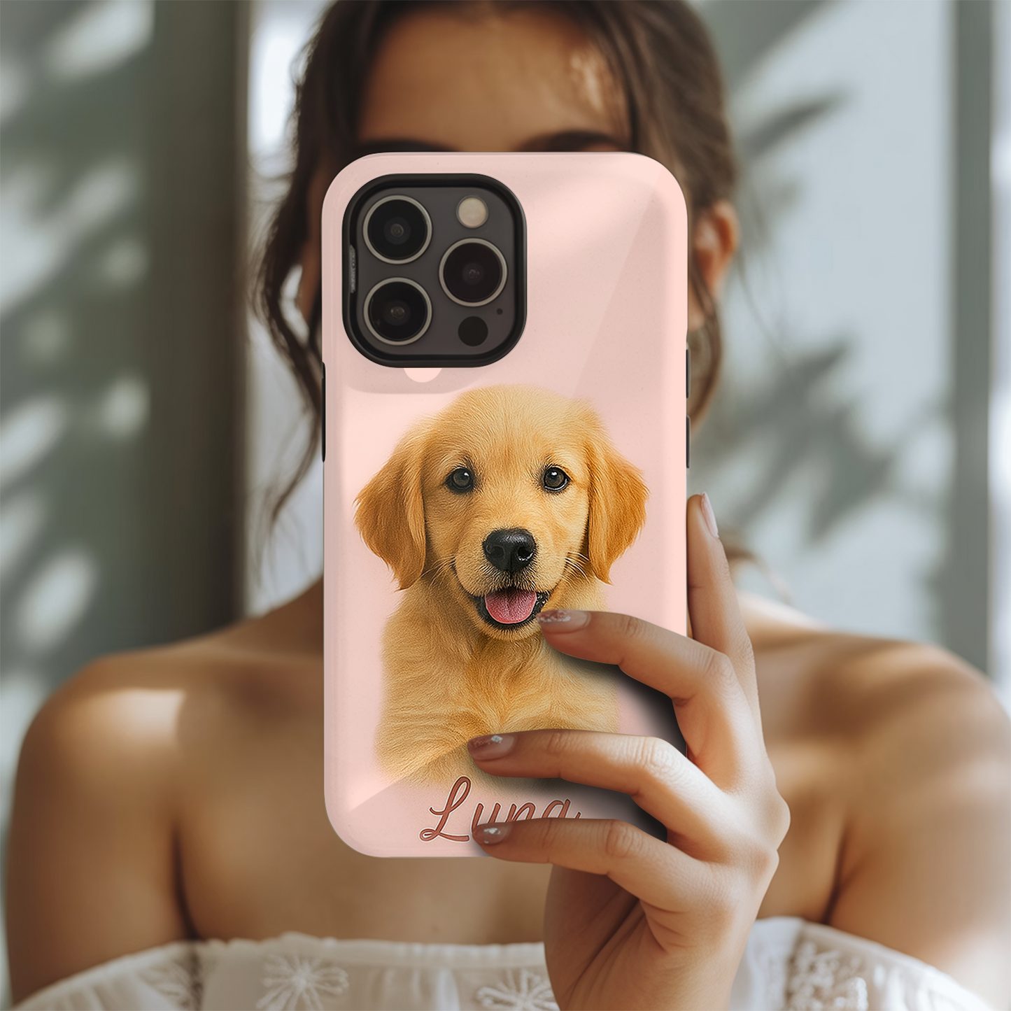 Custom Pet Photo Phone Case – Personalized Dog or Cat Memorial Gift for Pet Lovers THUC9901