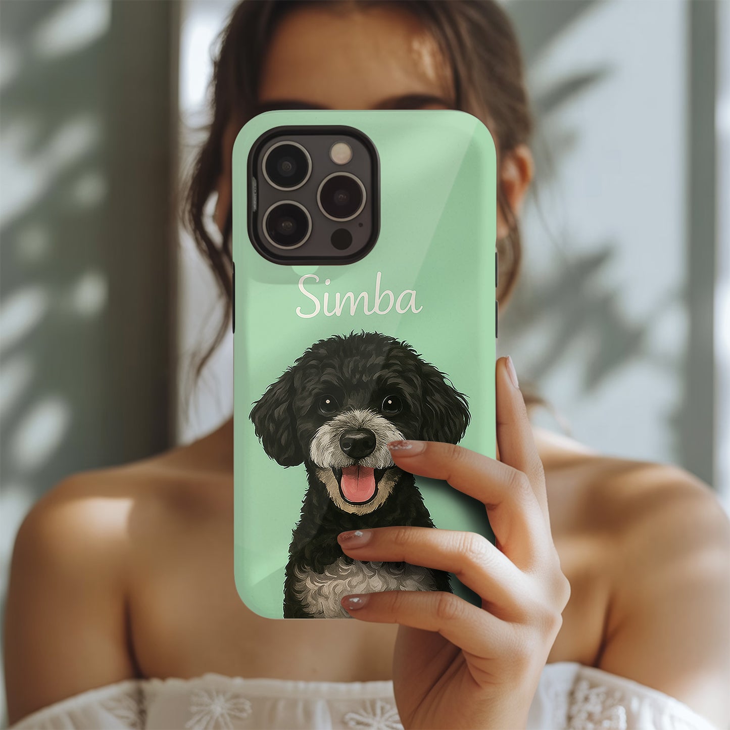 Custom Pet Face Phone Case – Personalized Dog Picture Case, Pet Lover Gift, Animal Memorial