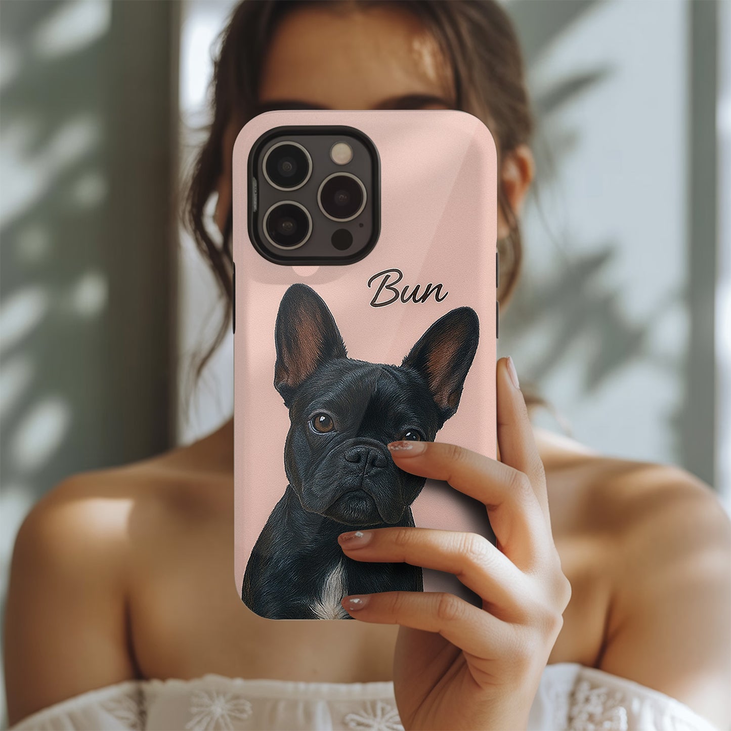 Custom Pet Face Phone Case – Dog Lover Gift, Pet Memorial, Personalized Animal Case THUC99