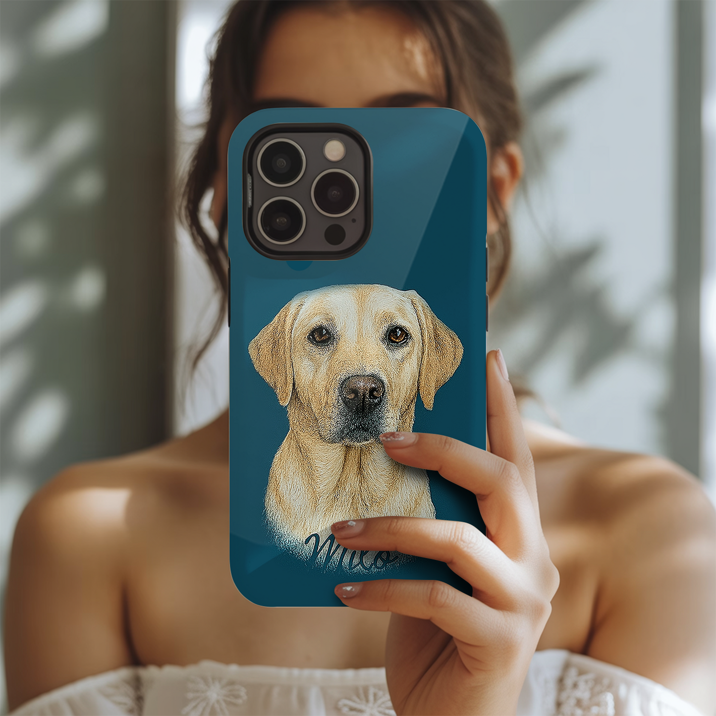 Custom Pet Lover Phone Case – Memorial Animal Design for Cat & Dog Owners THUC9903