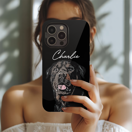 Custom Pet Photo Phone Case, Custom Dog Face Phone Case, Gift for Dog Lover, Pet Memorial, Animal Lovers TNGP006