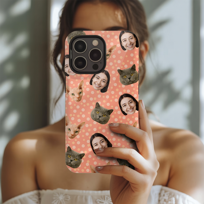 Custom Pet Cat Face Case – Personalized Cat Gift – Cute Cat Phone Cover THUC99M06