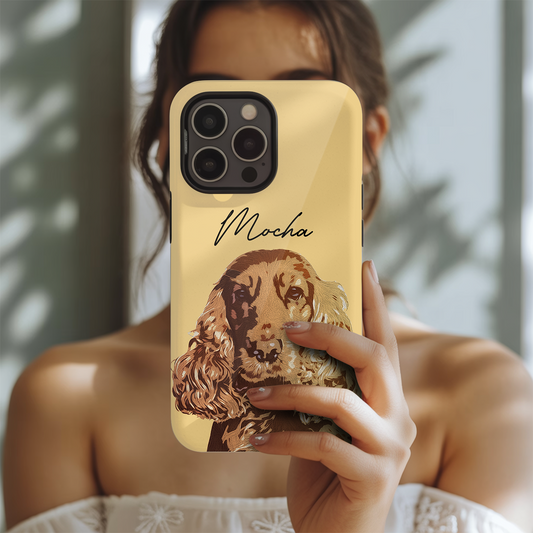 Custom Pet Photo Phone Case, Custom Dog Face Phone Case, Gift for Dog Lover, Pet Memorial, Animal Lovers TNGP008