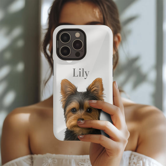 Custom Photo Pet Portrait Phone Case – Dog Face Picture Cover, Gift for Pet Owners, Memorial Keepsake THUC99