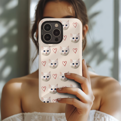 Custom Pet Cat Phone Case – Cat Owner Gift – Personalized Pet Keepsake THUC99M20
