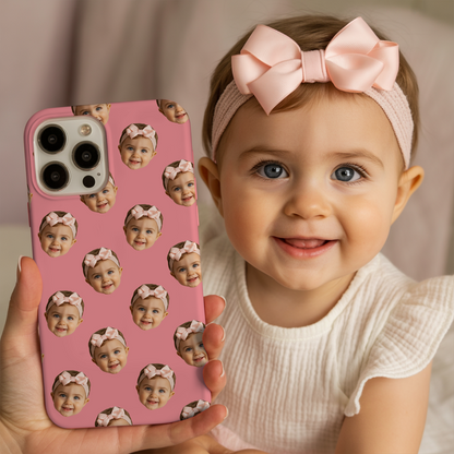 Custom Baby Face Phone Case – Create a Unique Pattern Using Your Baby’s Picture, Perfect Keepsake Gift for New Parents THUC9912