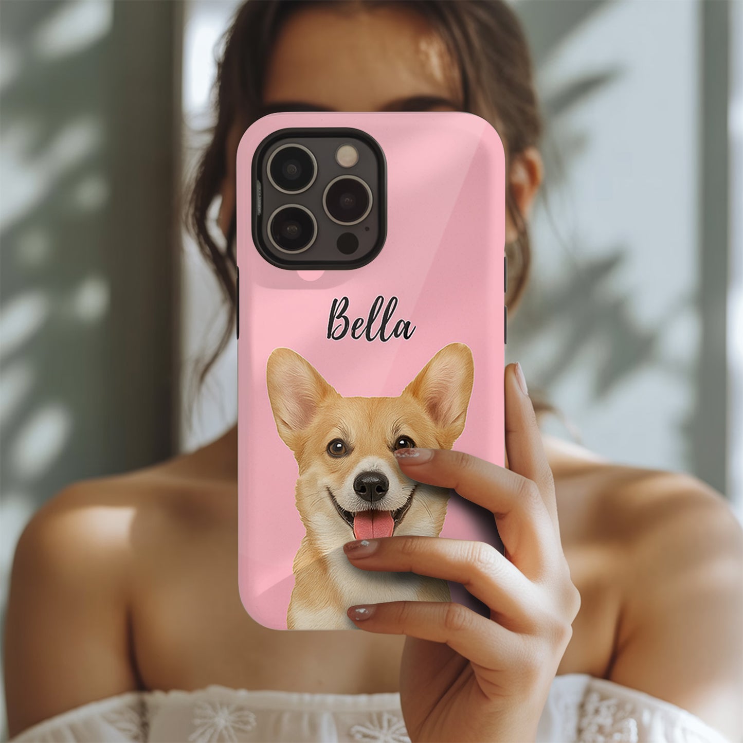 Custom Pet Photo Phone Case, Custom Dog Face Phone Case, Gift for Dog Lover, Pet Memorial, Animal Lovers