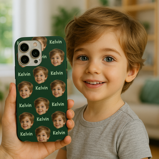 Custom Photo Baby Face Case – Personalized Pattern Phone Case with Baby's Picture, Great for Baby Shower Gifts THUC9917