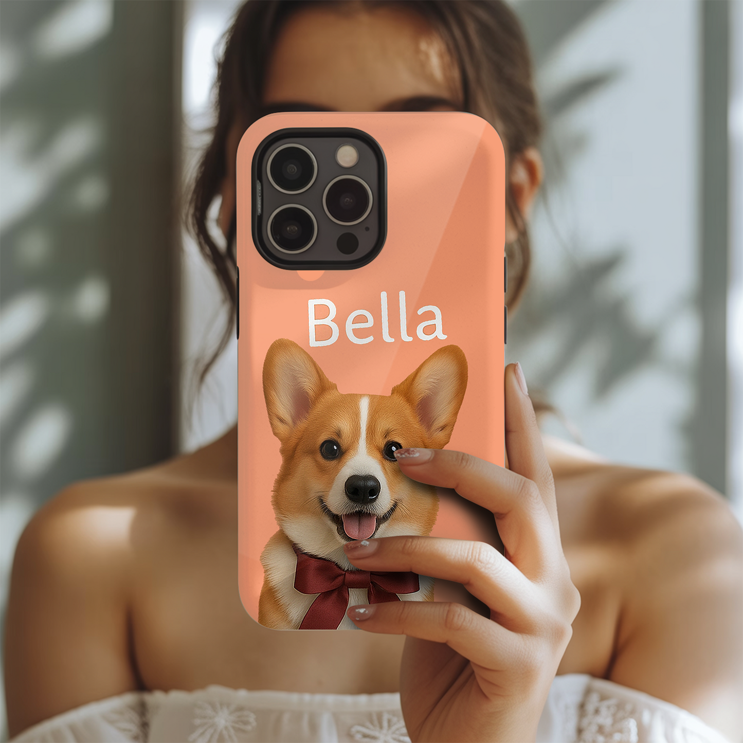 Custom Pet Photo Phone Case – Personalized Gift for Dog Moms & Cat Dads THUC9908